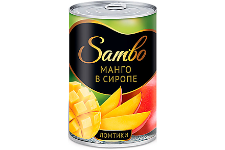 Манго в сиропе, ломтики «Sambo», 415 г