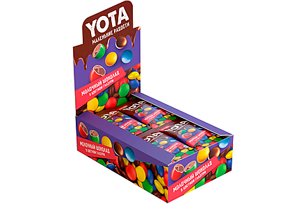 Драже молочный шоколад в цветной глазури «Yota», 40 г