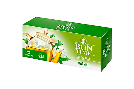 Чай зелёный «Жасмин», 25 пакетиков «Bontime», 37,5 г