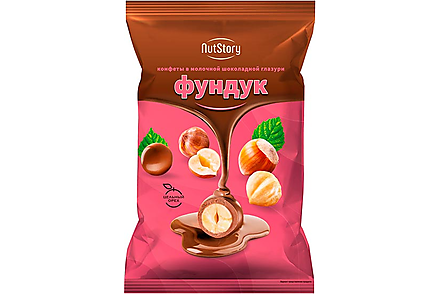 Конфеты «Фундук» в молочной шоколадной глазури «Nut Story» (упаковка 0,5 кг)
