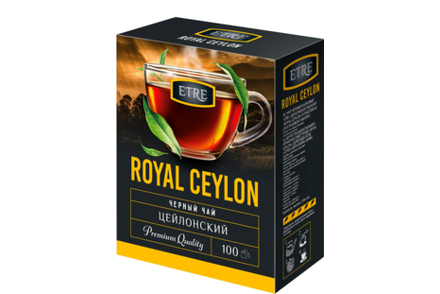 Чай Royal Ceylon черный цейлонский отборный, 100 пакетиков «ETRE», 200 г