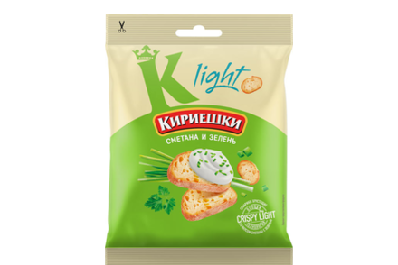 Сухарики со вкусом сметаны и зелени «Кириешки Light», 33 г