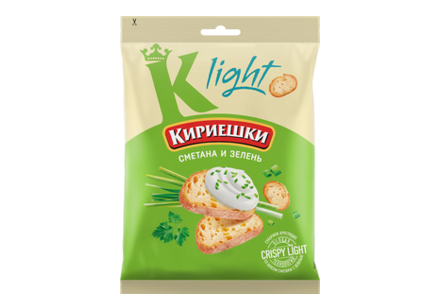 Сухарики со вкусом сметаны и зелени «Кириешки Light», 80 г