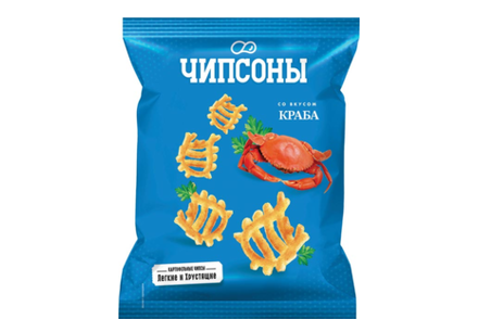 Чипсы со вкусом краба «Чипсоны», 90 г