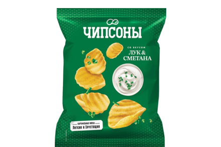 Чипсы со вкусом сметаны и лука «Чипсоны», 90 г