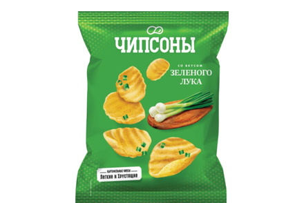 Чипсы со вкусом зелёного лука «Чипсоны», 90 г