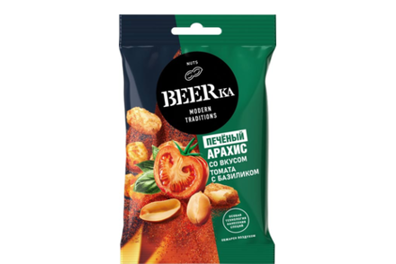 Арахис печёный со вкусом томата с базиликом «Beerka», 90 г