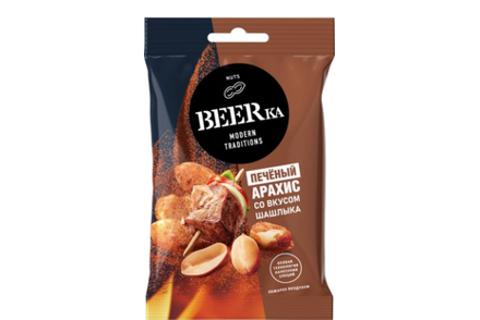 Арахис печёный со вкусом шашлыка «Beerka», 90 г