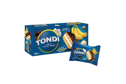 Choco Pie банановый «Tondi», 180 г