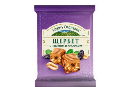 Щербет с изюмом и арахисом «Liberty Orchards», 140 г