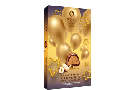 Конфеты Gianduja с тертым фундуком и миндалем в молочном шоколаде «O'Zera», 218 г