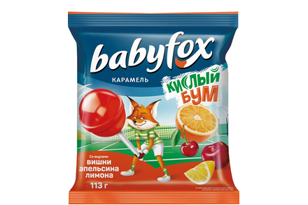 Карамель на палочке «Кислый бум» «BabyFox», 113 г Карамель на палочке «Кислый бум» «BabyFox», 113 г