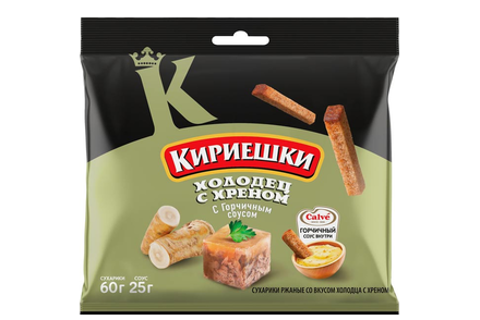 Сухарики со вкусом холодца с хреном и горчичным соусом «Calve» «Кириешки», 85 г