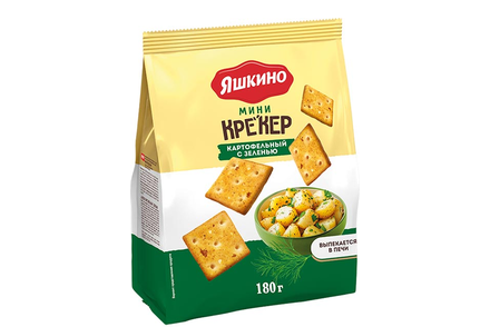 Крекер мини картофельный с зеленью «Яшкино», 180 г