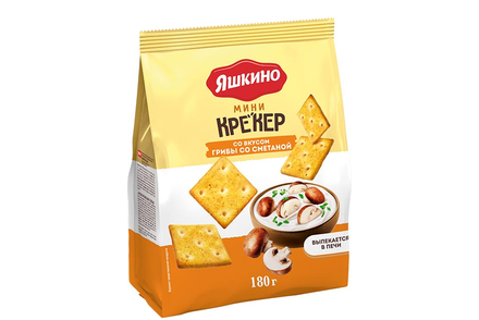 Крекер мини со вкусом «грибы со сметаной» «Яшкино», 180 г