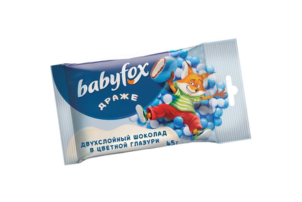 Драже двухслойный шоколад в цветной глазури «BabyFox», 45 г Драже двухслойный шоколад в цветной глазури «BabyFox», 45 г