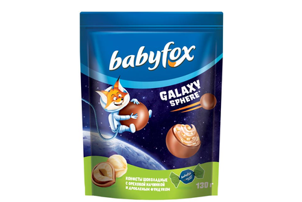 Конфеты шоколадные Galaxy sphere с фундуком «BabyFox», 130 г Конфеты шоколадные Galaxy sphere с фундуком «BabyFox», 130 г