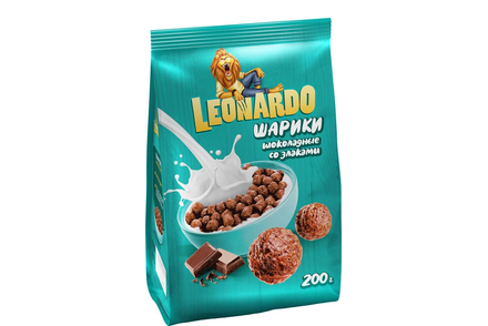 Готовый завтрак «Шоколадные шарики» «Leonardo», 200 г Готовый завтрак «Шоколадные шарики» «Leonardo», 200 г