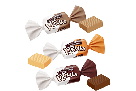 Жевательная конфета «Кремка» ассорти (упаковка 1 кг)
