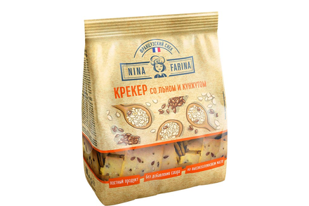 Крекер со льном и кунжутом «Nina Farina», 145 г