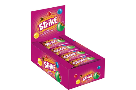Драже молочный шоколад в цветной глазури «Strike», 40 г