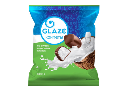 Конфета «Глэйс» со вкусом кокосовых сливок (упаковка 0,5 кг)