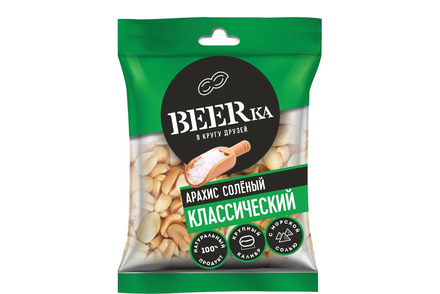 Арахис жареный, солёный «Beerka», 30 г