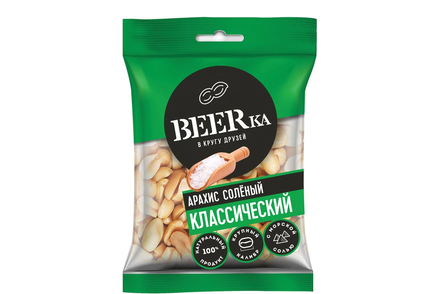 Арахис жареный, солёный «Beerka», 90 г