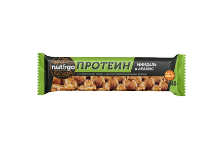 Батончик Protein миндаль и арахис «Nut&Go», 36 г