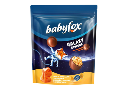 Конфеты шоколадные Galaxy sphere с соленой карамелью «BabyFox», 130 г Конфеты шоколадные Galaxy sphere с соленой карамелью «BabyFox», 130 г