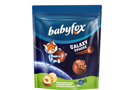 Конфеты шоколадные Galaxy sphere с фундуком «BabyFox», 130 г Конфеты шоколадные Galaxy sphere с фундуком «BabyFox», 130 г