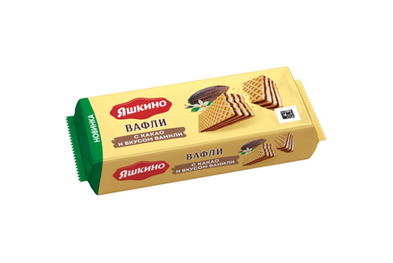Вафли с какао и вкусом ванили «Яшкино», 300 г