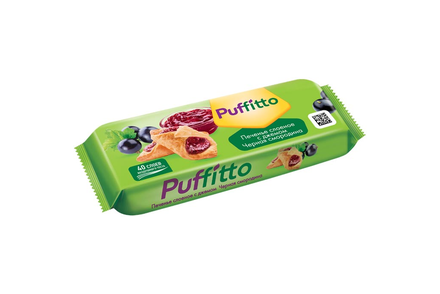 Печенье с начинкой со вкусом смородины «Puffitto original», 125 г