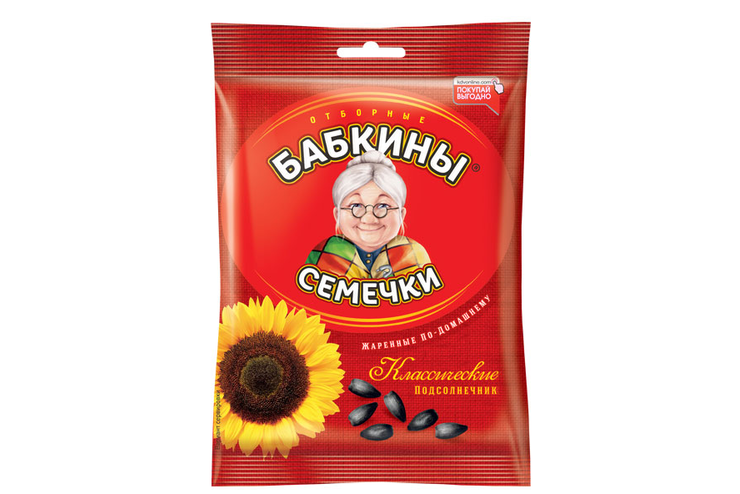 Семечки отборные, жареные «Бабкины семечки», 100 г