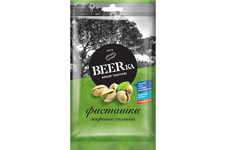 Фисташки жареные, солёные «Beerka», 80 г