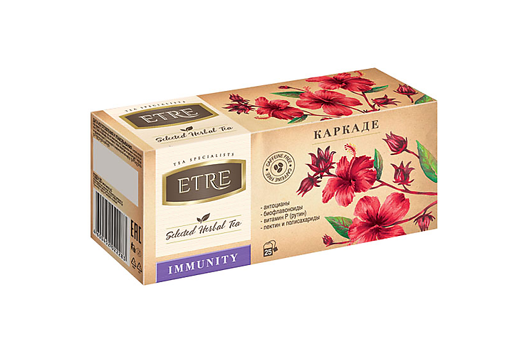 Чайный напиток Immunity каркаде, 25 пакетиков «ETRE», 37,5 г