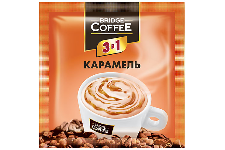 Напиток кофейный 3 в 1 с карамелью «Bridge Coffee», 20 г