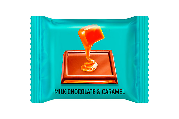 Молочный шоколад Milk & Caramel с мягкой карамельной начинкой «O'Zera» (коробка 1,2 кг)
