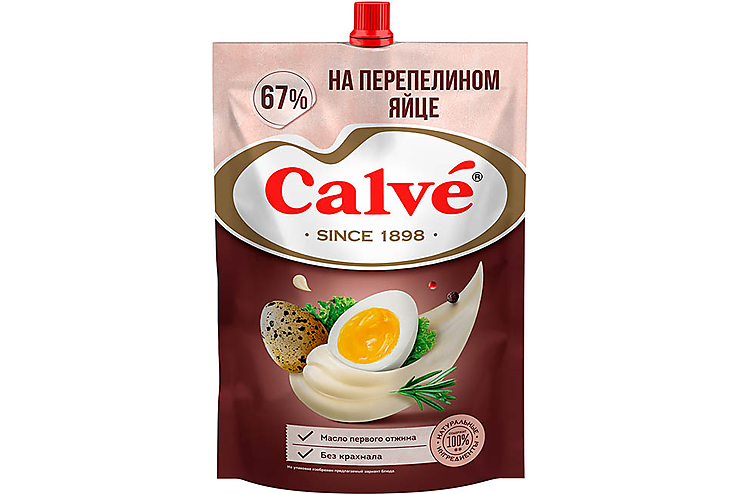 Майонез «На перепелином яйце» 67% «Calve», 700 г