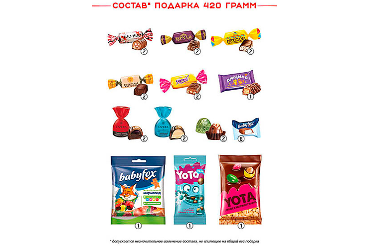 Новогодний набор «Бэби Фокс» «Яшкино», 420 г