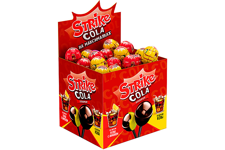 Карамель на палочке «Cola на максималках» «Strike», 11,3 г Карамель на палочке «Cola на максималках» «Strike», 11,3 г