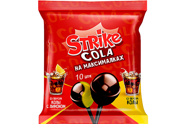 Карамель на палочке «Cola на максималках» «Strike», 113 г