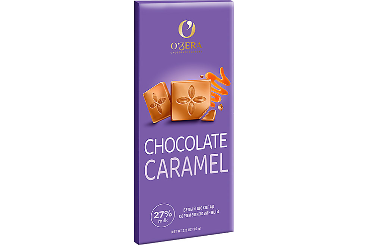 Шоколад белый карамельный Caramel «O'Zera», 90 г