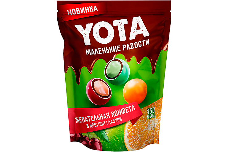 Драже жевательная конфета в цветной глазури «Yota», 150 г