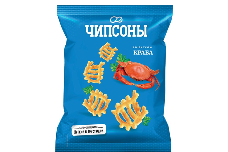 Чипсы со вкусом краба «Чипсоны», 40 г Чипсы со вкусом краба «Чипсоны», 40 г