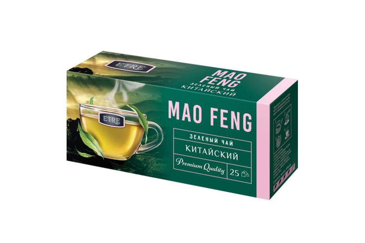 Чай Mao Feng зеленый, 25 пакетиков «ETRE», 50 г