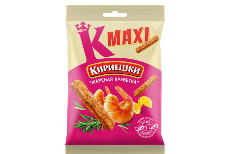 Сухарики со вкусом жареных креветок «Кириешки Maxi», 60 г