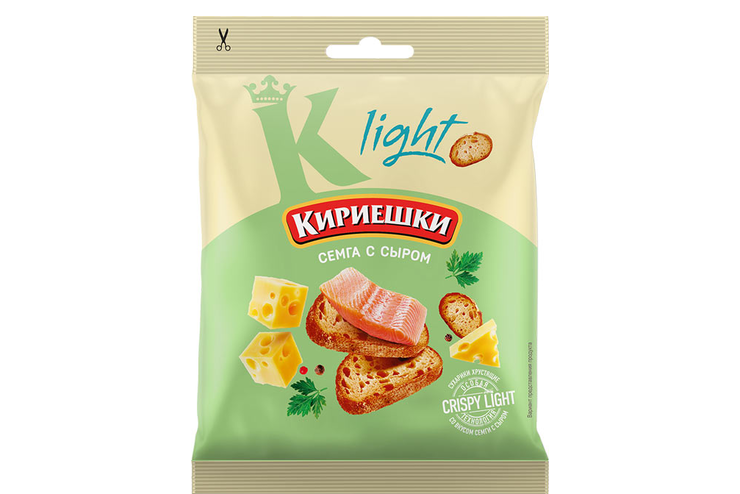 Сухарики со вкусом «Сёмга с сыром» «Кириешки Light», 33 г
