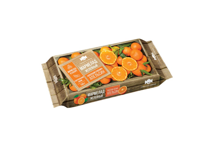 Мармелад «Апельсин», желейный, в виде кубиков «Озёрский сувенир», 180 г
