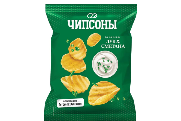 Чипсы со вкусом сметаны и лука «Чипсоны», 90 г